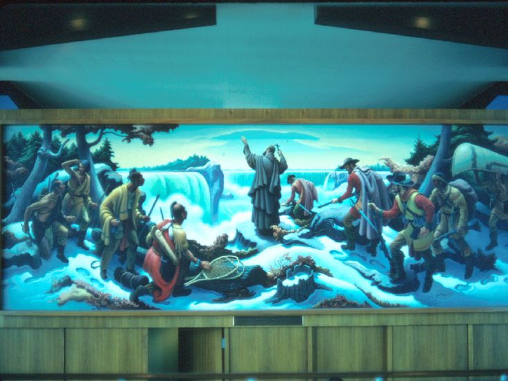 Thos Hart Benton  painting in power station